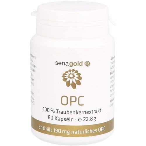 Senagold OPC Kapseln nativ - hochdosiert, vegan, frei von Zusatzstoffen - 100% reiner Traubenkernextrakt - 3x60 Kapseln Senagold OPC Kapseln nativ - hochdosiert, vegan, frei von Zusatzstoffen - 100% reiner Traubenkernextrakt - 3x60 Kapseln
